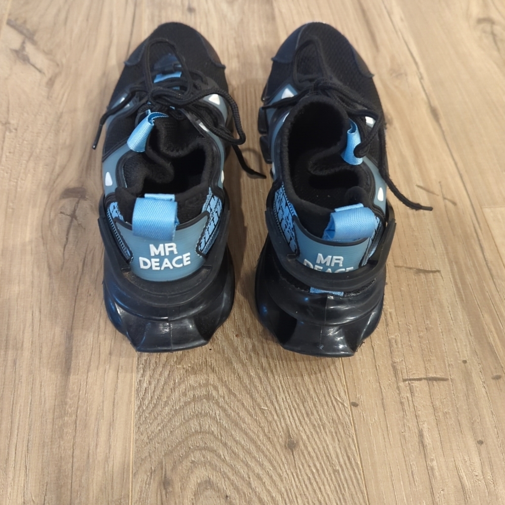 Men's Mr Peace Mr Deace Blue & Black Athletic Shoe Sneaker Size 40/9.5 US - Picture 7 of 10